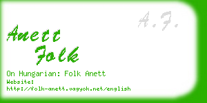 anett folk business card